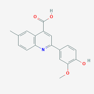 2-(4-Hydroxy-3-methoxyphenyl)-6-methylquinoline-4-carboxylic acid