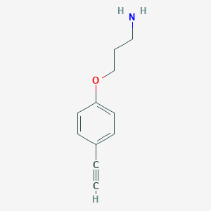 molecular formula C11H13NO B1416015 3-(4-Ethynylphenoxy)propan-1-amine CAS No. 2228532-24-7