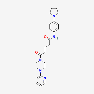 5-oxo-5-[4-(pyridin-2-yl)piperazin-1-yl]-N-[4-(pyrrolidin-1-yl)phenyl]pentanamide