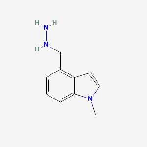 molecular formula C10H13N3 B1416024 (1-甲基-1H-吲哚-4-基甲基)-肼 CAS No. 2228170-60-1