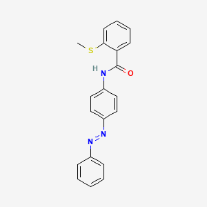 (E)-2-(methylthio)-N-(4-(phenyldiazenyl)phenyl)benzamide