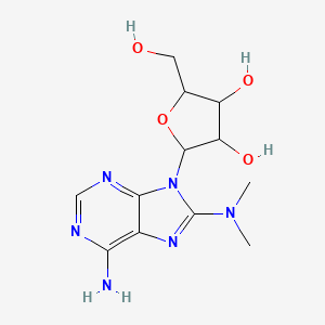 molecular formula C12H18N6O4 B14160254 9H-Purine, 6-amino-8-(dimethylamino)-9-beta-D-ribofuranosyl- CAS No. 13389-15-6