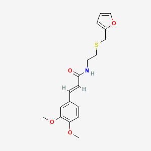 molecular formula C18H21NO4S B14160309 (E)-3-(3,4-dimethoxyphenyl)-N-[2-(furan-2-ylmethylsulfanyl)ethyl]prop-2-enamide CAS No. 528835-83-8