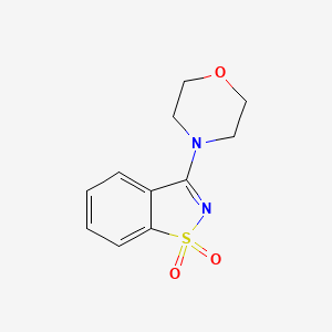 molecular formula C11H12N2O3S B14160326 3-Morpholin-4-yl-benzo[d]isothiazole 1,1-dioxide CAS No. 7668-31-7