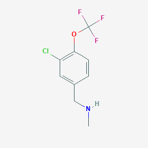 B1416038 {[3-Chloro-4-(trifluoromethoxy)phenyl]methyl}(methyl)amine CAS No. 2229280-88-8
