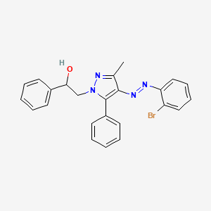 4-((2-Bromophenyl)azo)-alpha,5-diphenyl-3-methyl-1H-pyrazole-1-ethanol