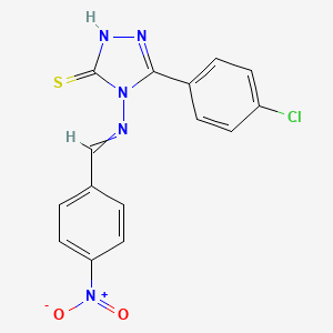 5-(4-chlorophenyl)-4-[(4-nitrobenzylidene)amino]-4H-1,2,4-triazole-3-thiol