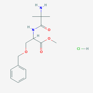 molecular formula C15H23ClN2O4 B1416044 (S)-2-(2-氨基-2-甲基丙酰氨基)-3-苄氧基丙酸甲酯盐酸盐 CAS No. 2209864-40-2
