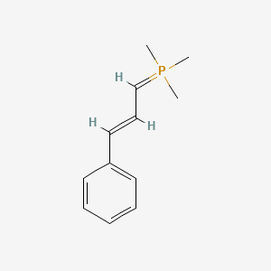 molecular formula C12H17P B14160462 Phosphorane, trimethyl(3-phenyl-2-propenylidene)-, (E)- CAS No. 61169-16-2