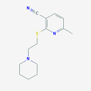 6-Methyl-2-(2-piperidin-1-ylethylsulfanyl)pyridine-3-carbonitrile