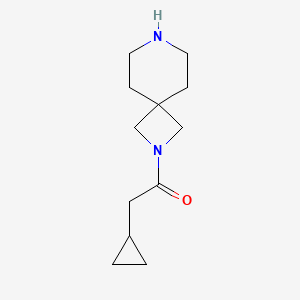 molecular formula C12H20N2O B1416047 2-环丙基-1-{2,7-二氮杂螺[3.5]壬烷-2-基}乙酮 CAS No. 2137760-85-9
