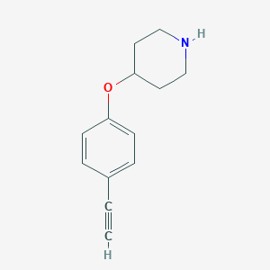 molecular formula C13H15NO B1416048 4-(4-Ethynylphenoxy)piperidine CAS No. 2228501-11-7