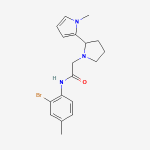 N-(2-bromo-4-methylphenyl)-2-[2-(1-methylpyrrol-2-yl)pyrrolidin-1-yl]acetamide