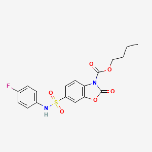 butyl 6-[(4-fluorophenyl)sulfamoyl]-2-oxo-1,3-benzoxazole-3(2H)-carboxylate