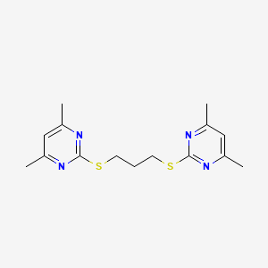 Pyrimidine, 2,2'-(1,3-propanediylbis(thio))bis(4,6-dimethyl-