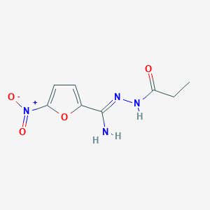 Propionic acid, 2-(5-nitro-alpha-iminofurfuryl)hydrazide