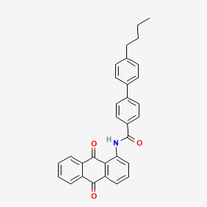 4'-butyl-N-(9,10-dioxo-9,10-dihydroanthracen-1-yl)biphenyl-4-carboxamide