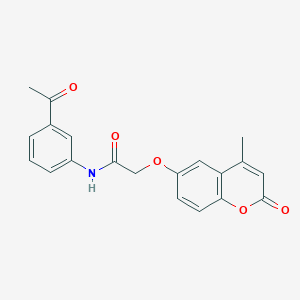 N-(3-acetylphenyl)-2-(4-methyl-2-oxochromen-6-yl)oxyacetamide