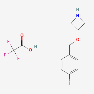 molecular formula C12H13F3INO3 B1416067 3-[(4-Iodobenzyl)oxy]azetidine trifluoroacetate CAS No. 1221715-84-9