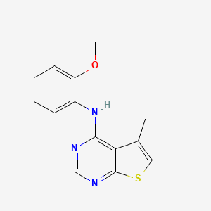 molecular formula C15H15N3OS B14160670 N-(2-methoxyphenyl)-5,6-dimethylthieno[2,3-d]pyrimidin-4-amine CAS No. 314021-94-8