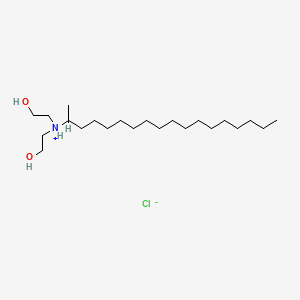 molecular formula C22H48ClNO2 B14160677 N,N-Bis(beta-hydroxyethyl)-2-aminooctadecane hydrochloride CAS No. 56167-14-7