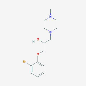 molecular formula C14H21BrN2O2 B14160708 1-(2-Bromophenoxy)-3-(4-methylpiperazin-1-yl)propan-2-ol CAS No. 7042-81-1