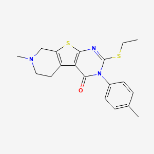 5-ethylsulfanyl-11-methyl-4-(4-methylphenyl)-8-thia-4,6,11-triazatricyclo[7.4.0.02,7]trideca-1(9),2(7),5-trien-3-one