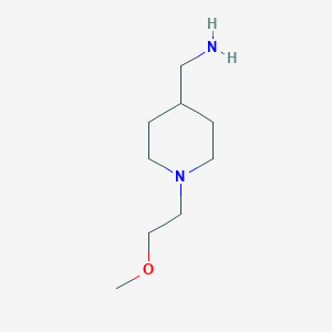 molecular formula C9H20N2O B1416088 1-[1-(2-甲氧基乙基)哌啶-4-基]甲胺 CAS No. 956722-57-9