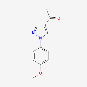 molecular formula C12H12N2O2 B1416101 1-[1-(4-甲氧基苯基)-1H-吡唑-4-基]乙酮 CAS No. 1015846-09-9