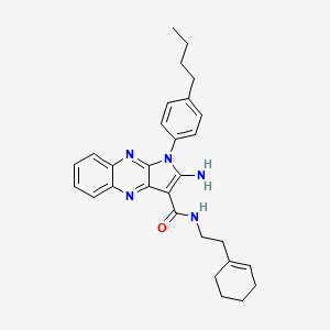 2-amino-1-(4-butylphenyl)-N-[2-(cyclohex-1-en-1-yl)ethyl]-1H-pyrrolo[2,3-b]quinoxaline-3-carboxamide