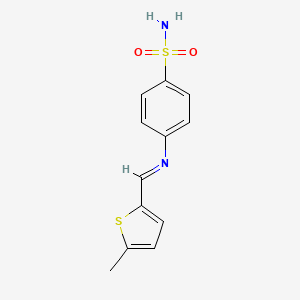 4-[(5-Methylthiophen-2-yl)methylideneamino]benzenesulfonamide