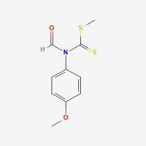 methyl N-formyl-N-(4-methoxyphenyl)carbamodithioate