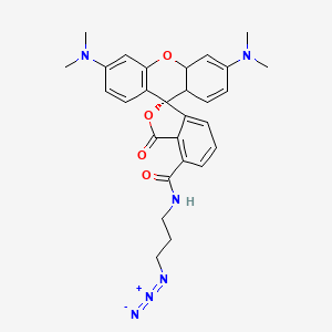 molecular formula C28H30N6O4 B1416110 (1R)-N-(3-叠氮丙基)-3',6'-双(二甲氨基)-3-氧代螺[2-苯并呋喃-1,9'-4a,9a-二氢氧蒽]-4-甲酰胺 CAS No. 825651-66-9