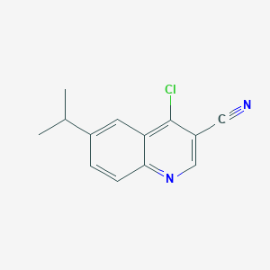 molecular formula C13H11ClN2 B1416111 4-氯-6-异丙基喹啉-3-碳腈 CAS No. 936497-96-0