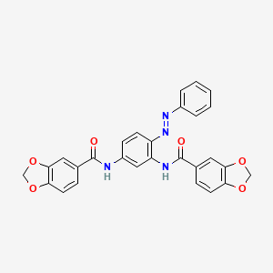 N,N'-{4-[(E)-phenyldiazenyl]benzene-1,3-diyl}bis(1,3-benzodioxole-5-carboxamide)