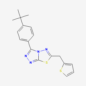 3-(4-Tert-butylphenyl)-6-(thiophen-2-ylmethyl)[1,2,4]triazolo[3,4-b][1,3,4]thiadiazole