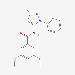 3,5-dimethoxy-N-(5-methyl-2-phenylpyrazol-3-yl)benzamide