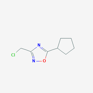 molecular formula C8H11ClN2O B1416114 3-(氯甲基)-5-环戊基-1,2,4-噁二唑 CAS No. 915925-39-2