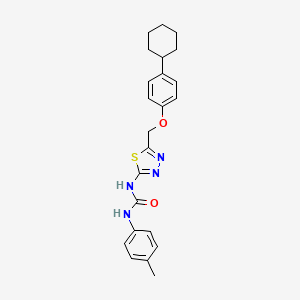 1-{5-[(4-Cyclohexylphenoxy)methyl]-1,3,4-thiadiazol-2-yl}-3-(4-methylphenyl)urea