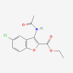 molecular formula C13H12ClNO4 B14161244 Ethyl 3-acetamido-5-chloro-1-benzofuran-2-carboxylate CAS No. 329210-30-2