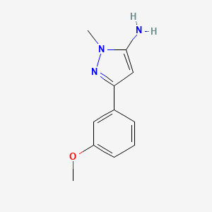 molecular formula C11H13N3O B1416127 3-(3-methoxyphenyl)-1-methyl-1H-pyrazol-5-amine CAS No. 1152708-61-6