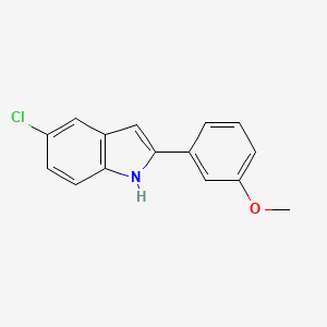 molecular formula C15H12ClNO B1416129 5-氯-2-(3-甲氧基苯基)-1H-吲哚 CAS No. 906780-83-4