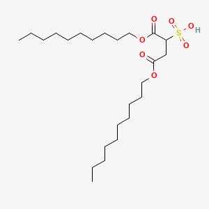 molecular formula C24H46O7S B14161307 Butanedioic acid, 2-sulfo-, 1,4-didecyl ester CAS No. 4601-79-0