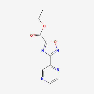 B1416133 Ethyl 3-(pyrazin-2-yl)-1,2,4-oxadiazole-5-carboxylate CAS No. 1105190-97-3