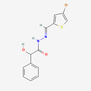 molecular formula C13H11BrN2O2S B14161342 N'-[(E)-(4-bromothiophen-2-yl)methylidene]-2-hydroxy-2-phenylacetohydrazide 