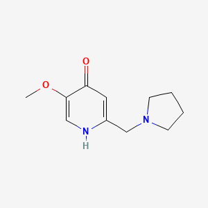 B1416136 5-Methoxy-2-(pyrrolidin-1-ylmethyl)pyridin-4-ol CAS No. 1105191-00-1