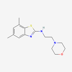 B1416137 5,7-dimethyl-N-(2-morpholin-4-ylethyl)-1,3-benzothiazol-2-amine CAS No. 1105189-35-2