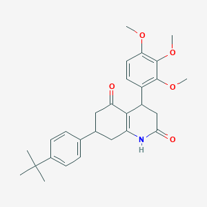 7-(4-tert-butylphenyl)-4-(2,3,4-trimethoxyphenyl)-4,6,7,8-tetrahydroquinoline-2,5(1H,3H)-dione