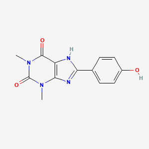 molecular formula C13H12N4O3 B14161397 8-(4-Hydroxyphenyl)theophylline CAS No. 85872-69-1