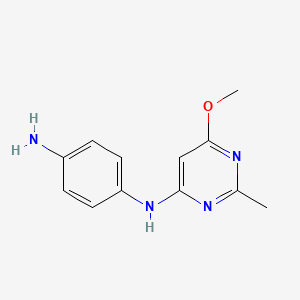 molecular formula C12H14N4O B1416142 N1-(6-甲氧基-2-甲基嘧啶-4-基)苯-1,4-二胺 CAS No. 1092277-80-9